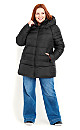 Hooded Padded Coat - black