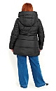 Hooded Padded Coat - black