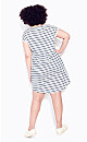 Plus Size Summer Day Stripe Dress - ivory