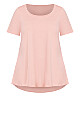 Plus Size Swing Trim Top - rose