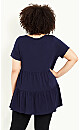 Lexi Tiered Top - navy