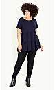 Lexi Tiered Top - navy