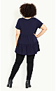 Lexi Tiered Top - navy