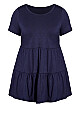 Lexi Tiered Top - navy