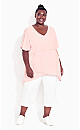 Plus Size Cotton Roll Up Capri - white