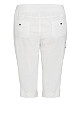 Cotton Roll Up Capri - White