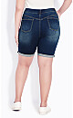 Plus Size Denim Bermuda Short - Mid Wash