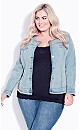 Plus Size Deenie Jacket - mid wash