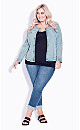 Plus Size Deenie Jacket - mid wash