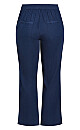 Linen Blend Trouser - navy