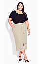 Linen Blend Stone Skirt