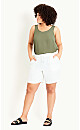 Linen Blend Short - white