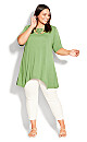 Plus Size Knotted Cage Tunic - green