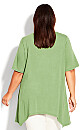 Plus Size Knotted Cage Tunic - green