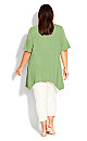 Plus Size Knotted Cage Tunic - green