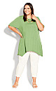 Plus Size Knotted Cage Tunic - green