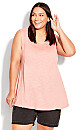 Plus Size Fit N Flare Tank - rose