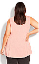 Plus Size Fit N Flare Tank - rose