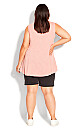 Plus Size Fit N Flare Tank - rose