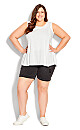 Plus Size Fit N Flare Tank - white