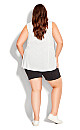 Plus Size Fit N Flare Tank - white