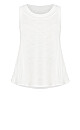 Plus Size Fit N Flare Tank - white