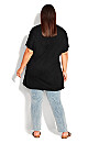 Plus Size Pocket Pleat Tunic - black