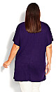 Plus Size Pocket Pleat Tunic - violet