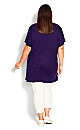 Plus Size Pocket Pleat Tunic - violet