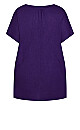 Plus Size Pocket Pleat Tunic - violet