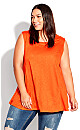 Plus Size Fit N Flare Tank - orange