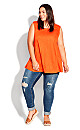 Plus Size Fit N Flare Tank - orange