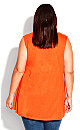 Plus Size Fit N Flare Tank - orange