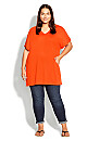 Pocket Pleat Tunic - orange