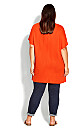 Pocket Pleat Tunic - orange