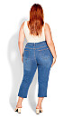 Denim Mid Wash Love Crop