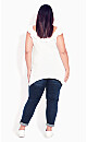 Plus Size Stretch Girlfriend Mid Wash Jean Average Length