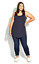 Plus Size Stretch Girlfriend Jean Dark Wash - Tall