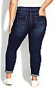 Plus Size Stretch Girlfriend Jean Dark Wash - Tall