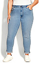 Plus Size Stretch Girlfriend Jean Light Wash - Tall