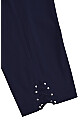 Plus Size Lace Up Capri Pant - Navy