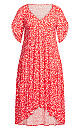 Gal Print Dress - red floral