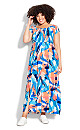 Raelynn Dress - blue brushstroke