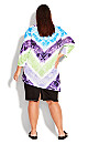 3/4 Sleeve Tie Dye Top - purple