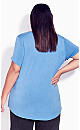 V Cut Out Top - sky blue