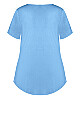 V Cut Out Top - sky blue