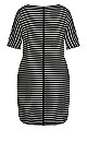 Knit Pocket Dress - black stripe