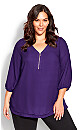 Meila Zip Plain Top - violet