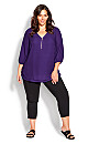 Meila Zip Plain Top - violet