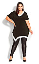 Plus Size Colette Tunic - black